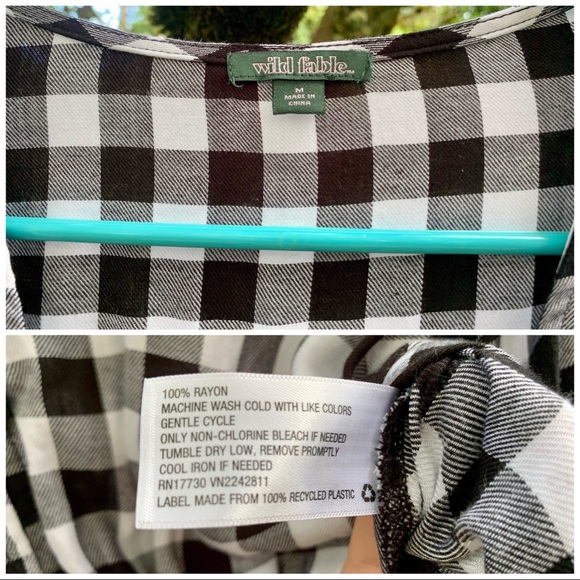 🌺[5/$40] Wild Fable Gingham Crop Tie Top! 🤍 - Picture 3 of 4